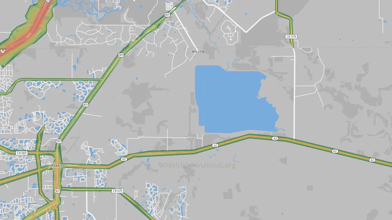 Willow, FL Map of Noise Levels in Willow
