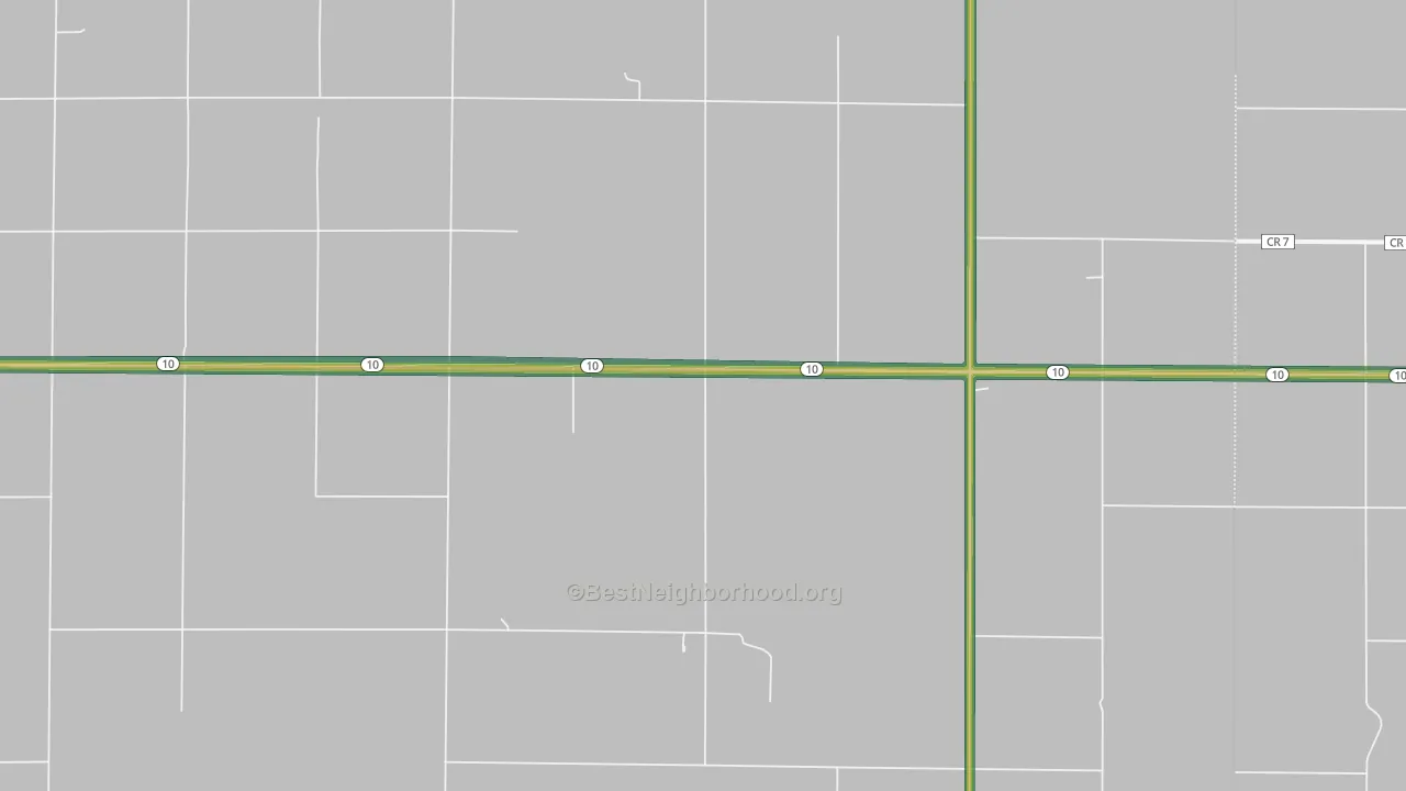 Willow, SD Map of Noise Levels in Willow