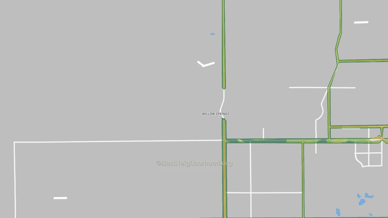 Willow Springs, CA Map of Noise Levels in Willow Springs