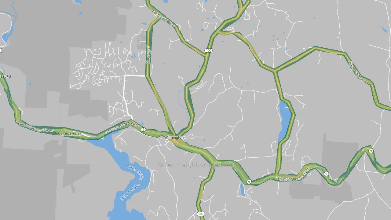 Wilmington, VT Map of Noise Levels in Wilmington