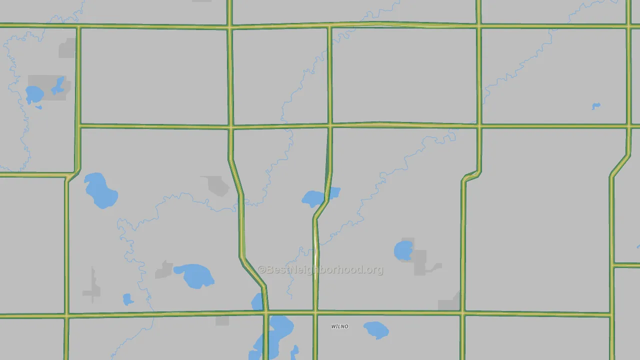 Wilno, MN Map of Noise Levels in Wilno