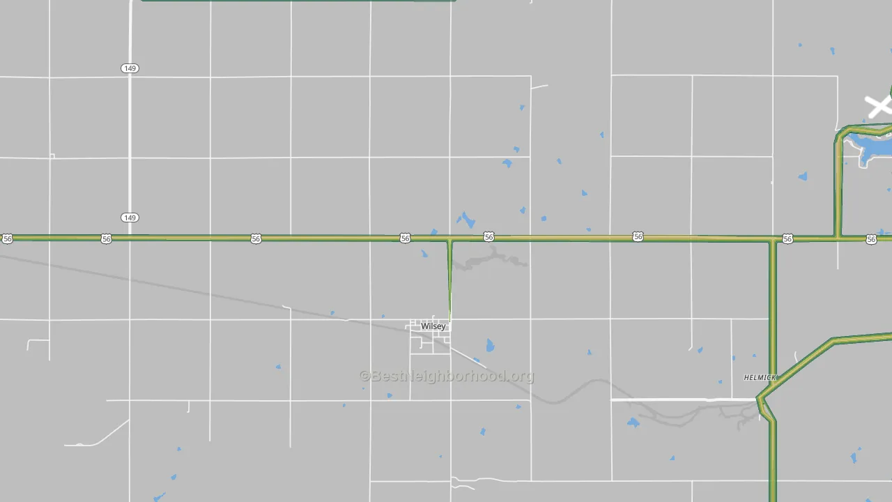Wilsey, KS Map of Noise Levels in Wilsey