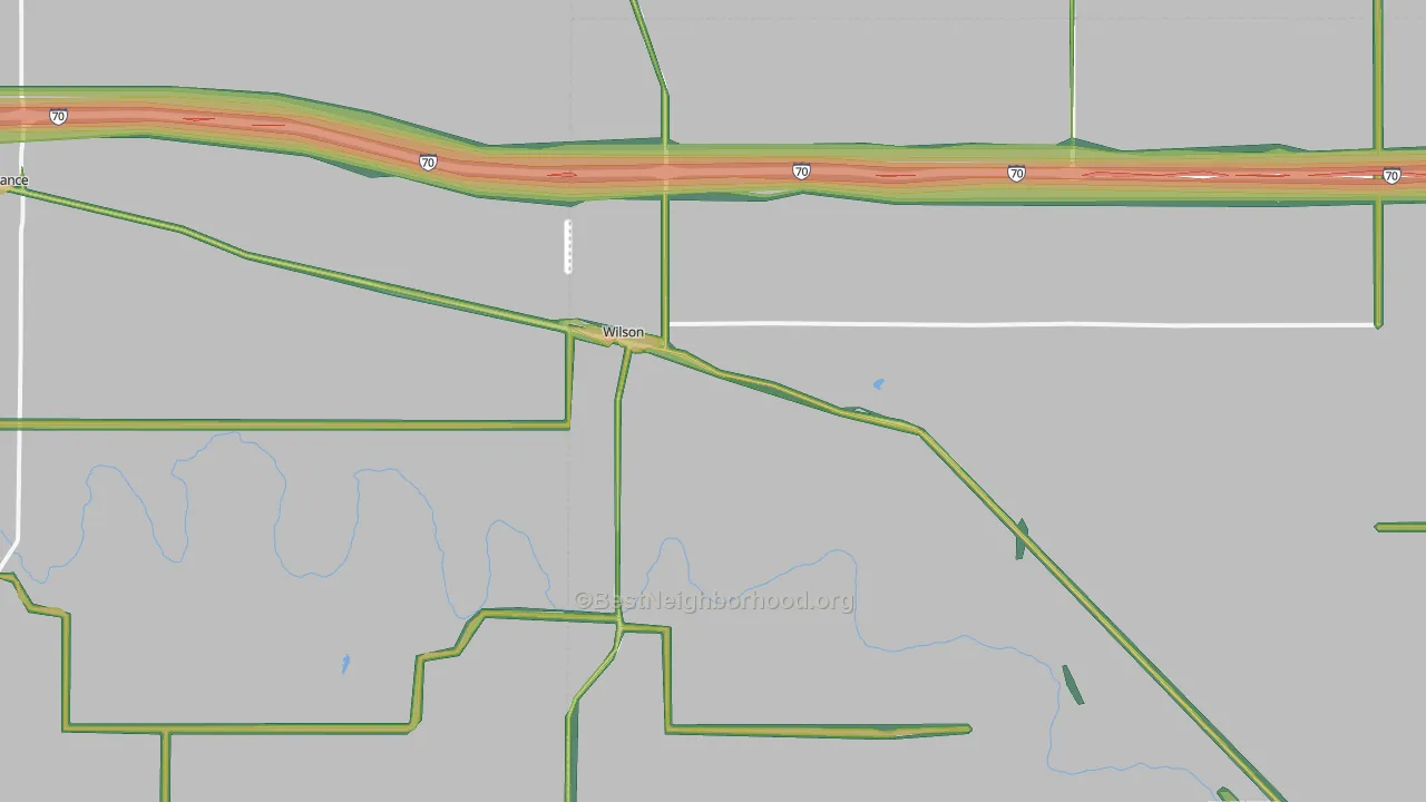 Wilson, KS Map of Noise Levels in Wilson