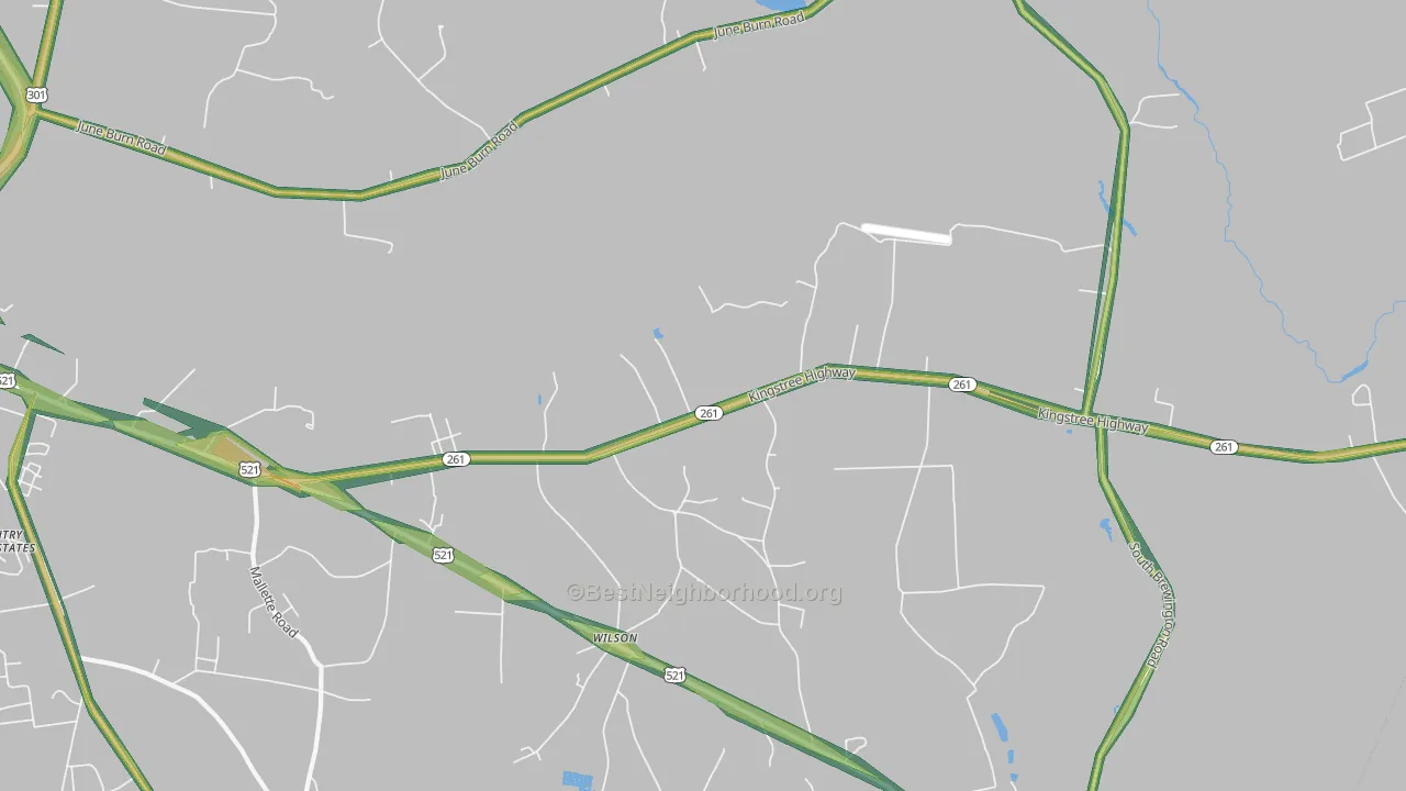 Wilson, SC Map of Noise Levels in Wilson