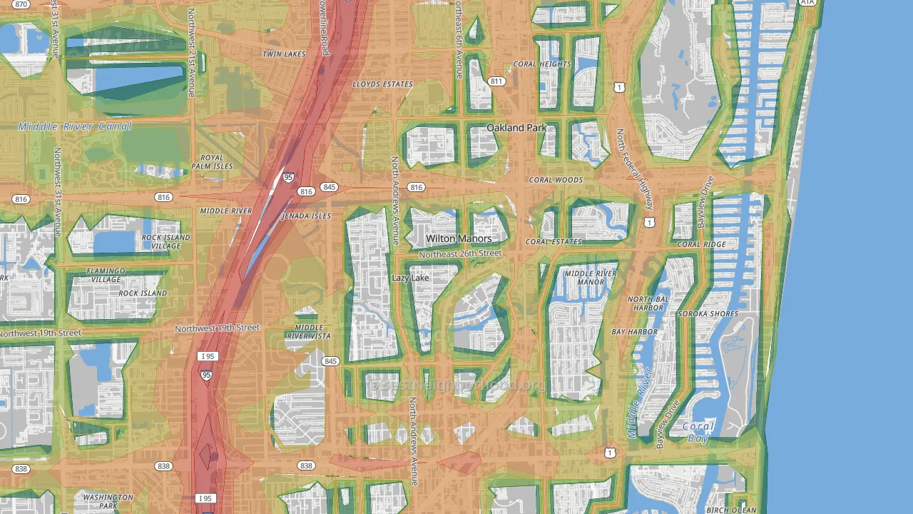 Wilton Manors, FL Map of Noise Levels in Wilton Manors