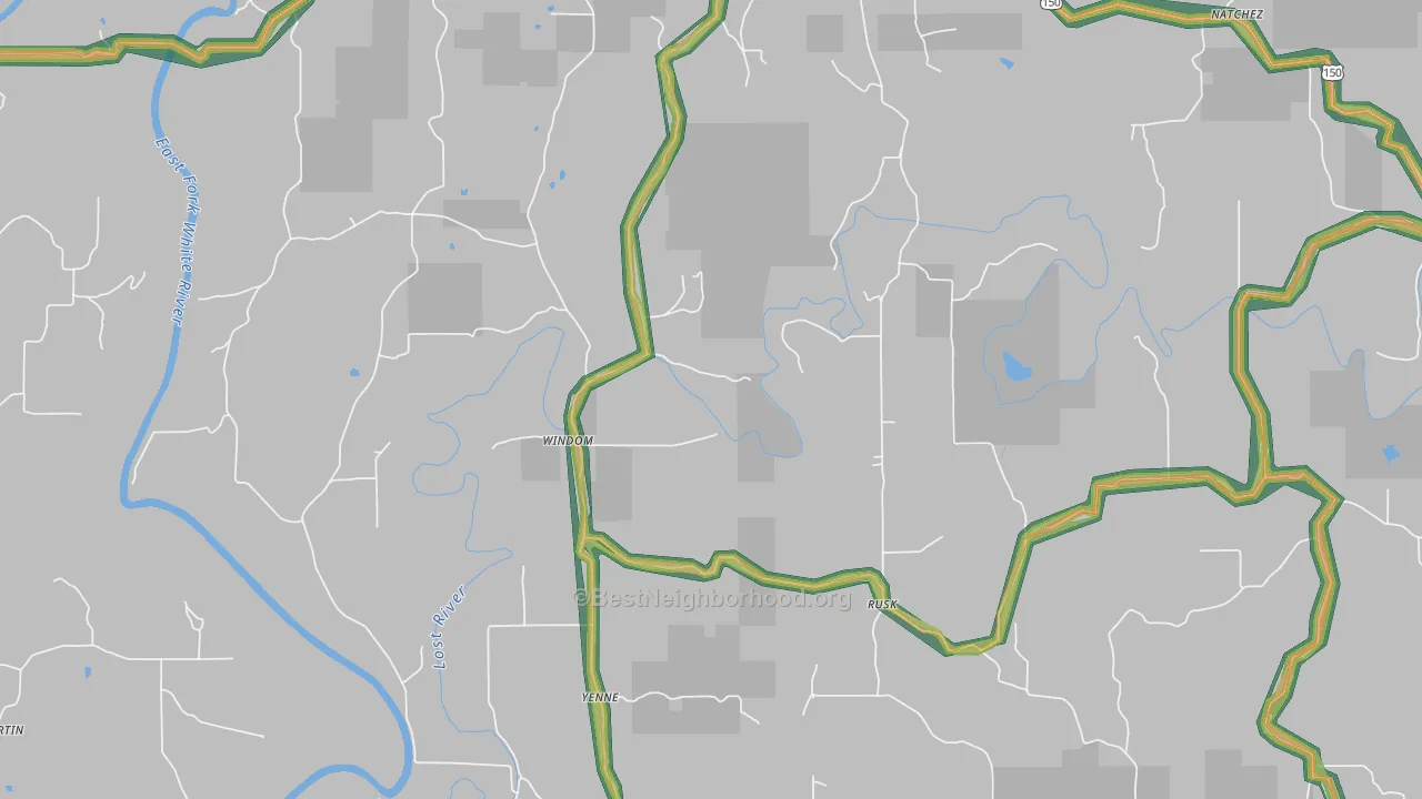 Windom, IN Map of Noise Levels in Windom