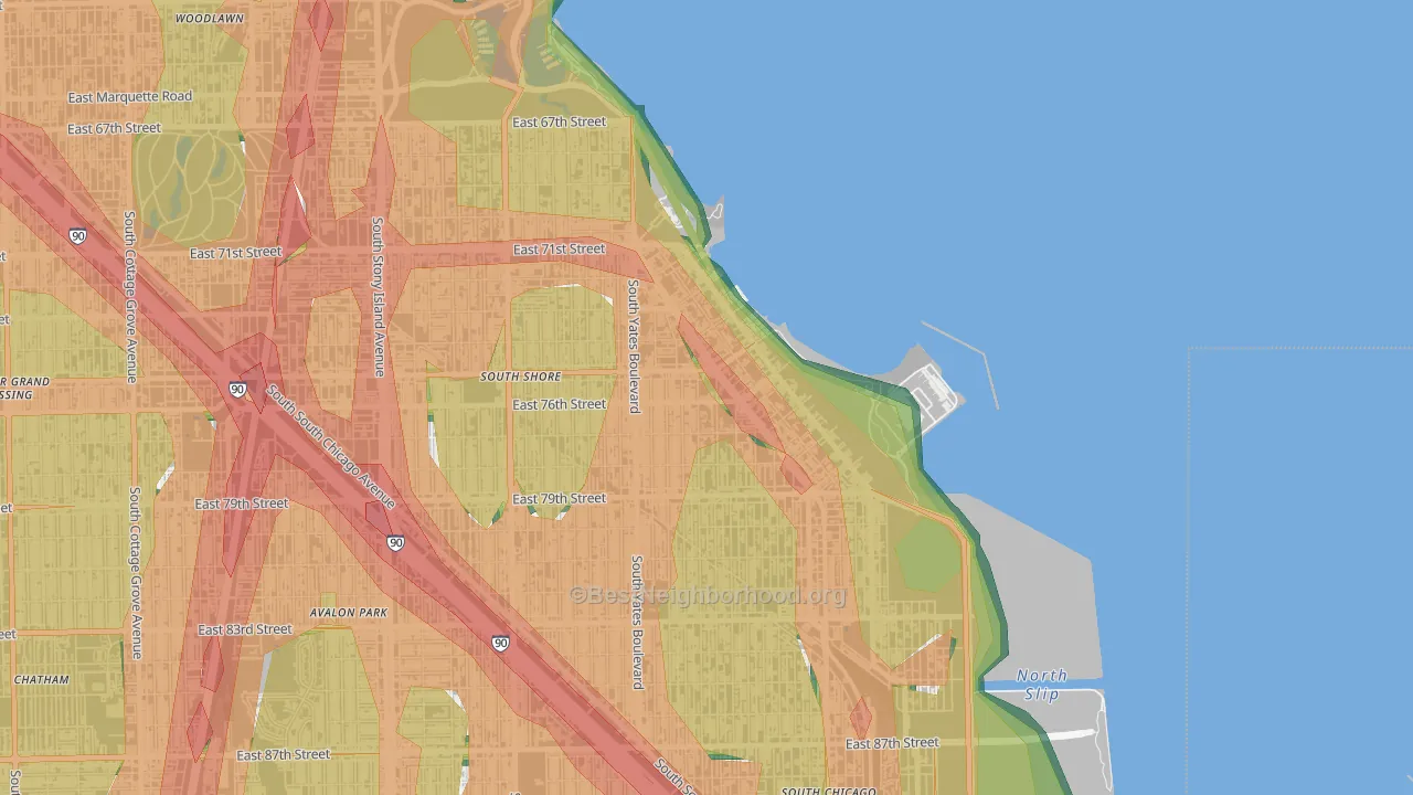 Windsor Park, Chicago, IL Map of Noise Levels in Windsor Park