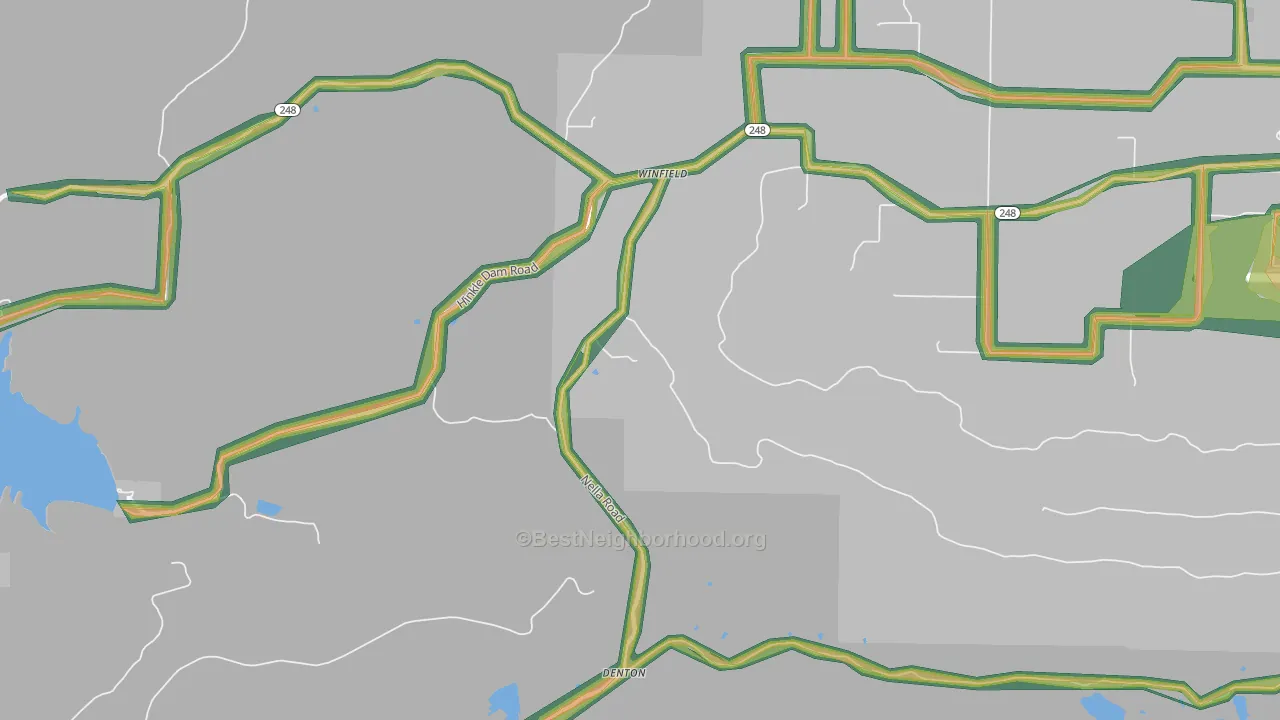 Winfield, AR Map of Noise Levels in Winfield