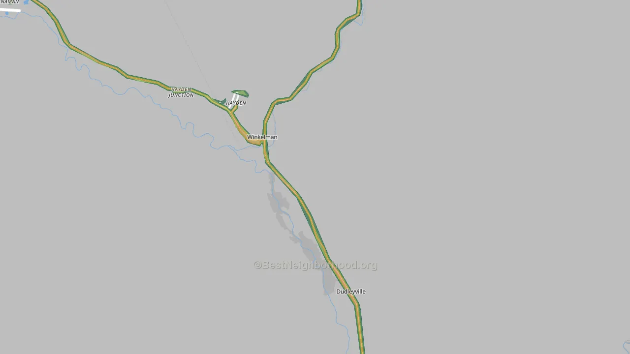 Winkelman, AZ Map of Noise Levels in Winkelman