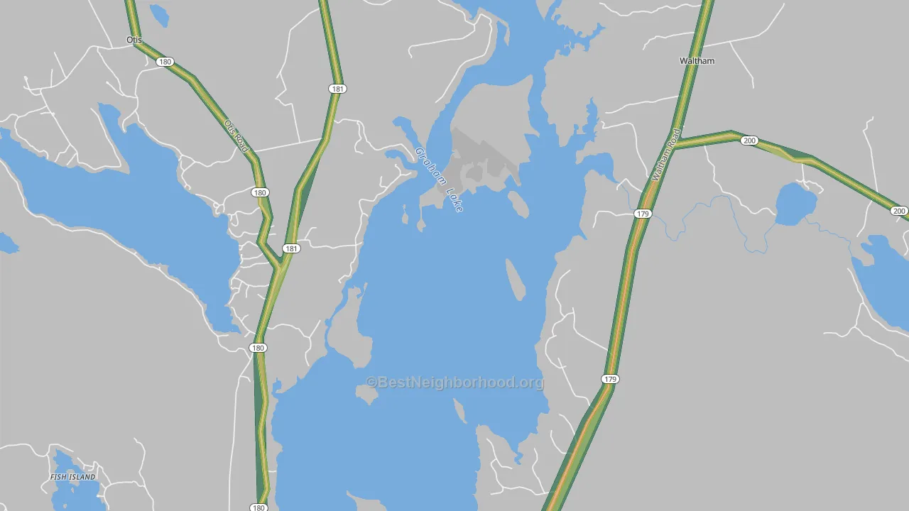 Winkumpaugh Corners, ME Map of Noise Levels in Winkumpaugh Corners