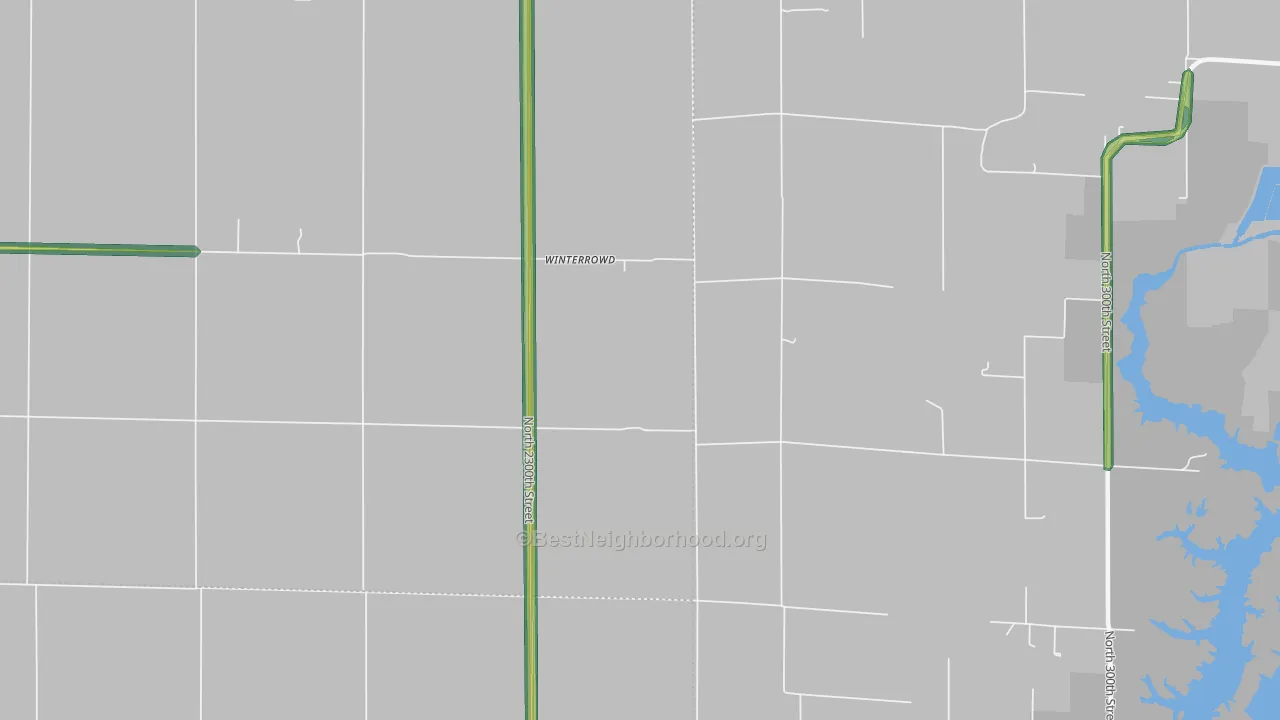 Winterrowd, IL Map of Noise Levels in Winterrowd