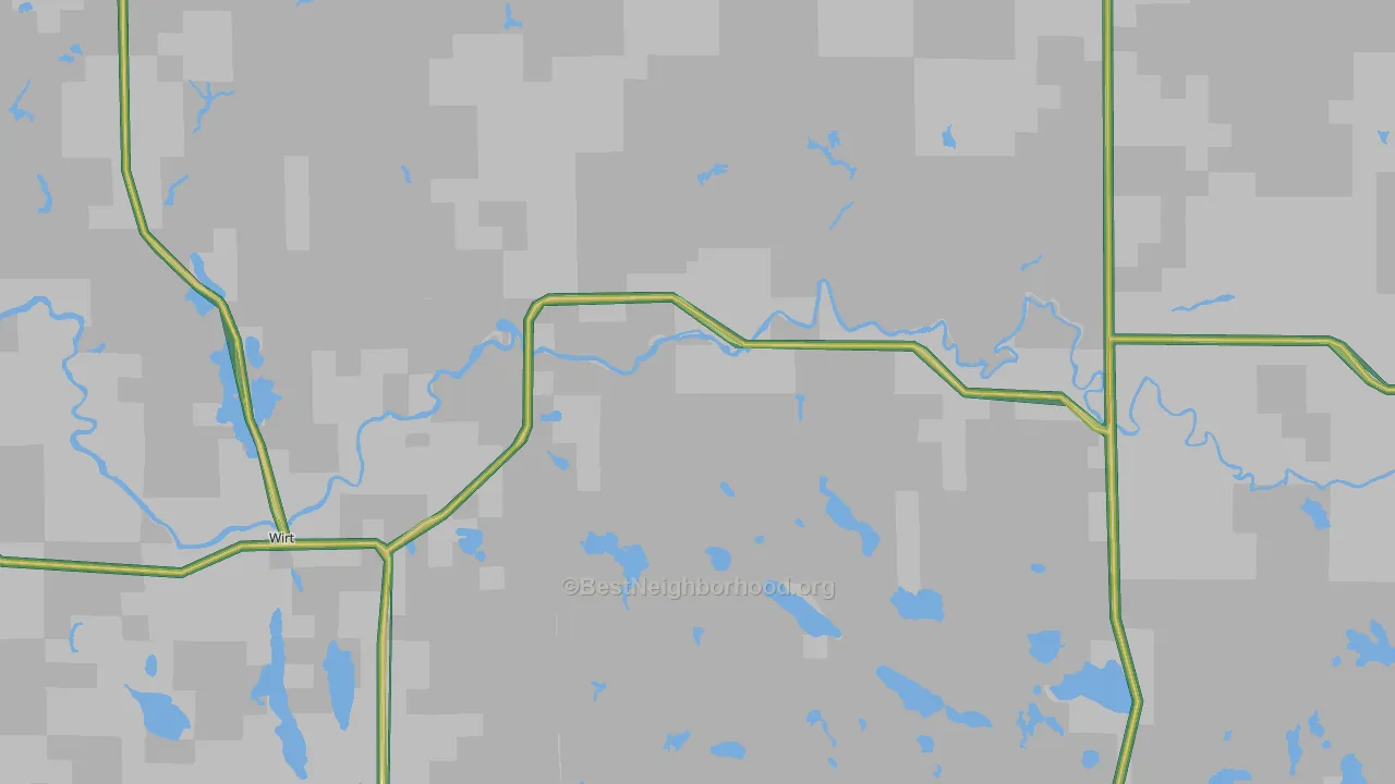Wirt, MN Map of Noise Levels in Wirt