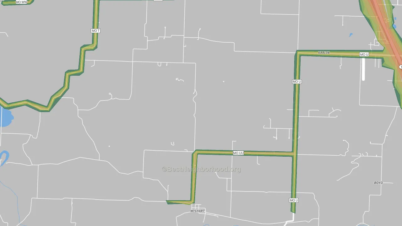 Wishart, MO Map of Noise Levels in Wishart