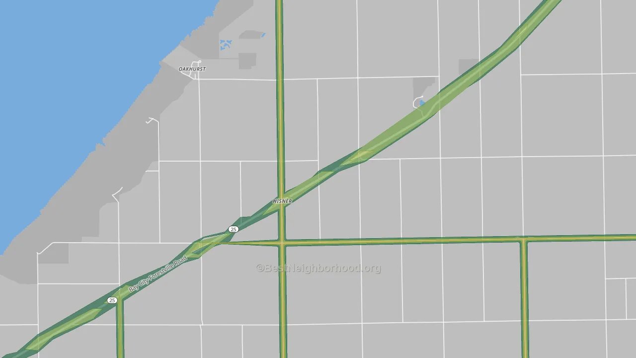 Wisner, MI Map of Noise Levels in Wisner