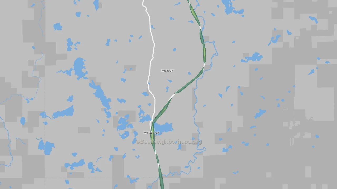 Witch Lake, MI Map of Noise Levels in Witch Lake