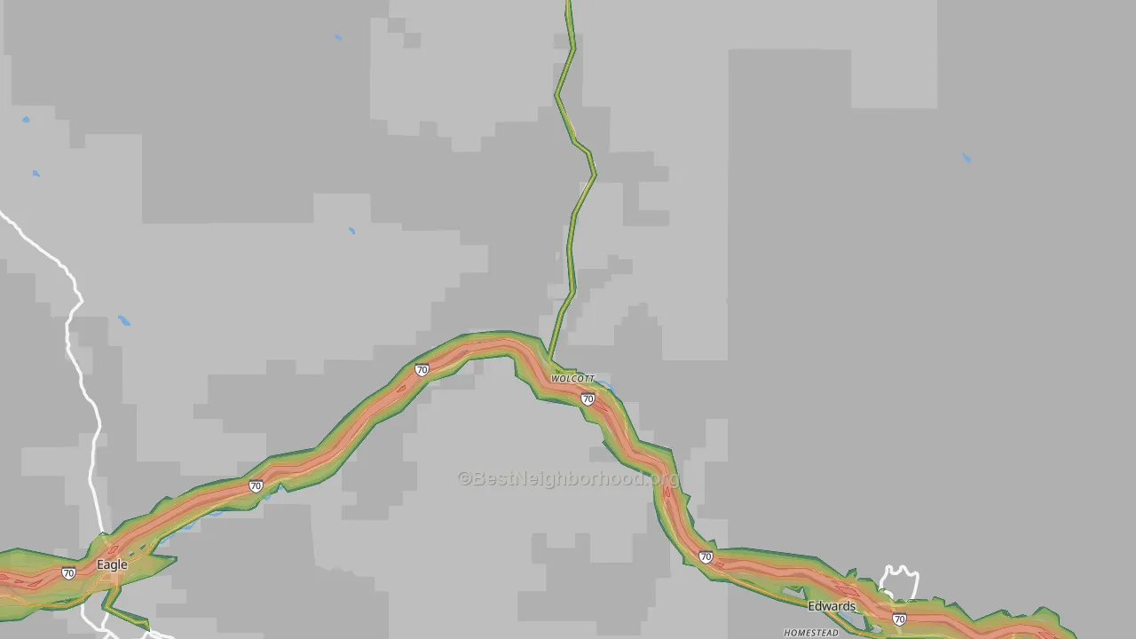 Wolcott, CO Map of Noise Levels in Wolcott