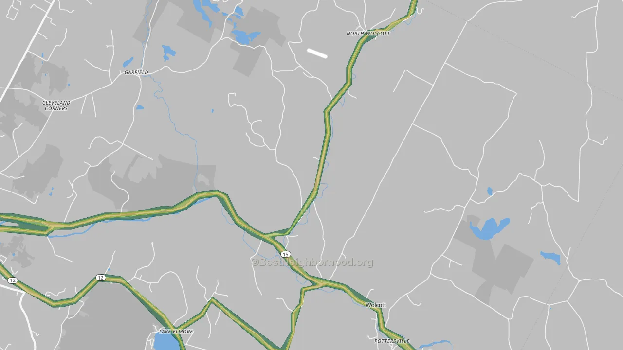 Wolcott, VT Map of Noise Levels in Wolcott