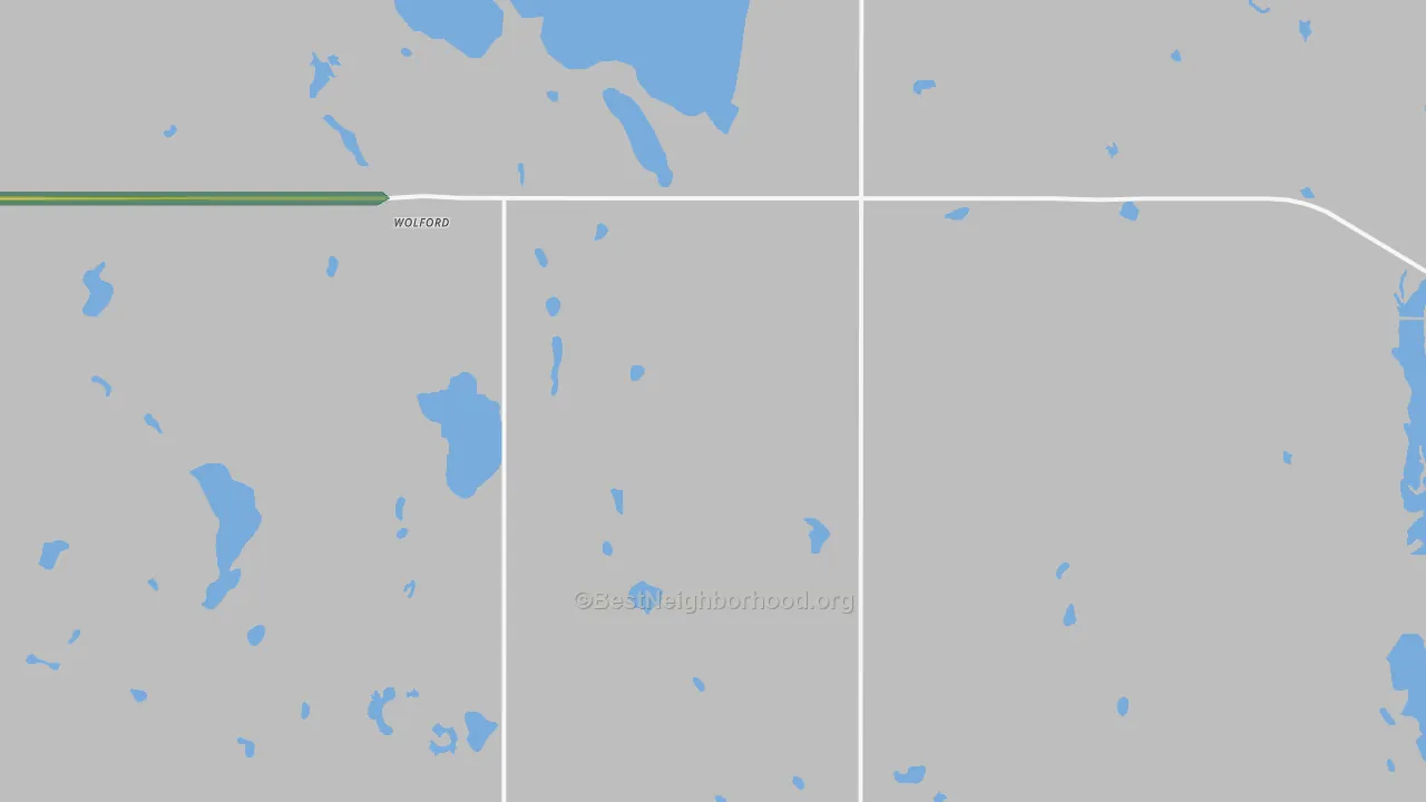 Wolford, ND Map of Noise Levels in Wolford