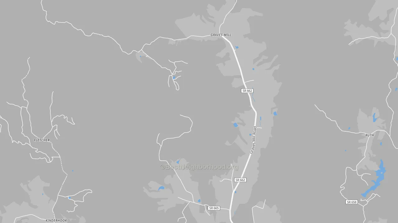Wolftown, VA Map of Noise Levels in Wolftown