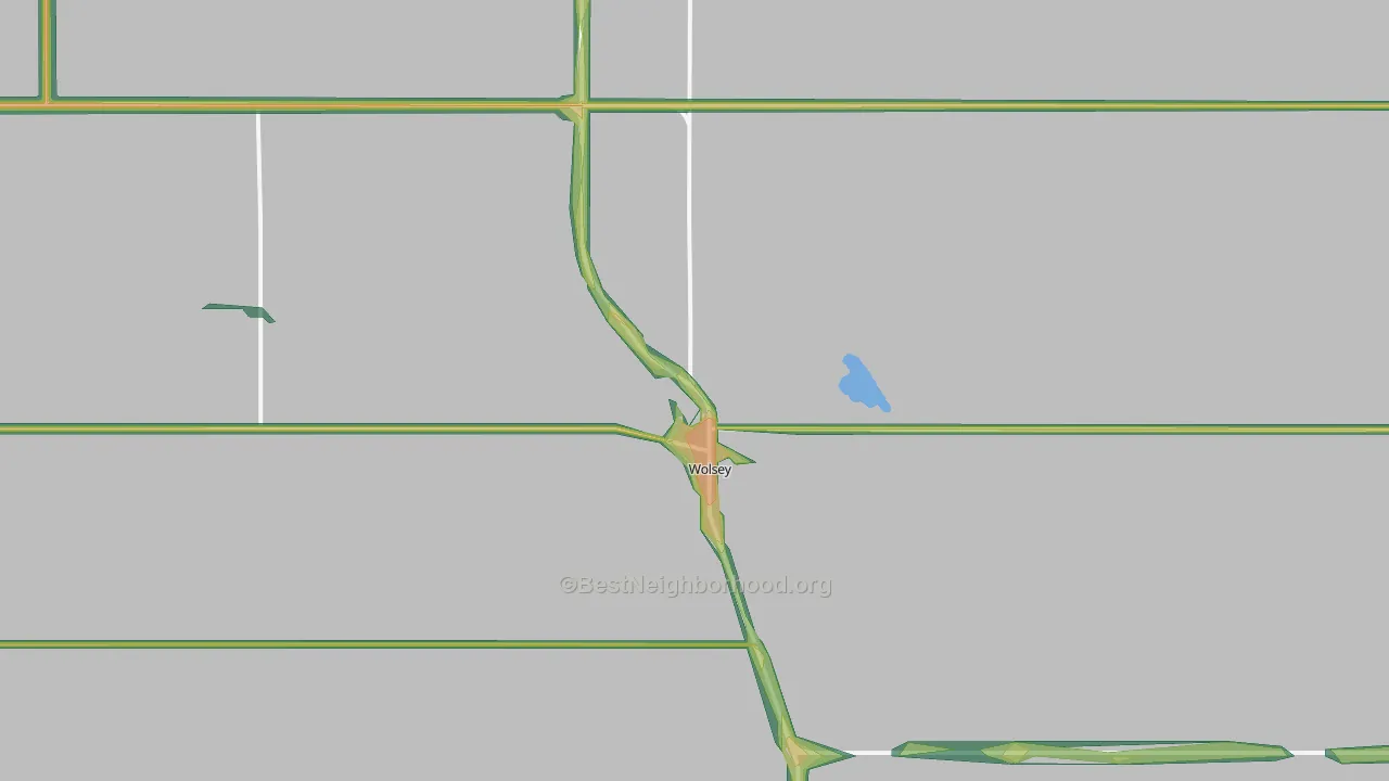 Wolsey, SD Map of Noise Levels in Wolsey