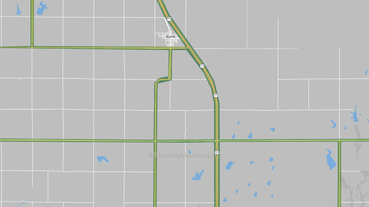 Wonsevu, KS Map of Noise Levels in Wonsevu