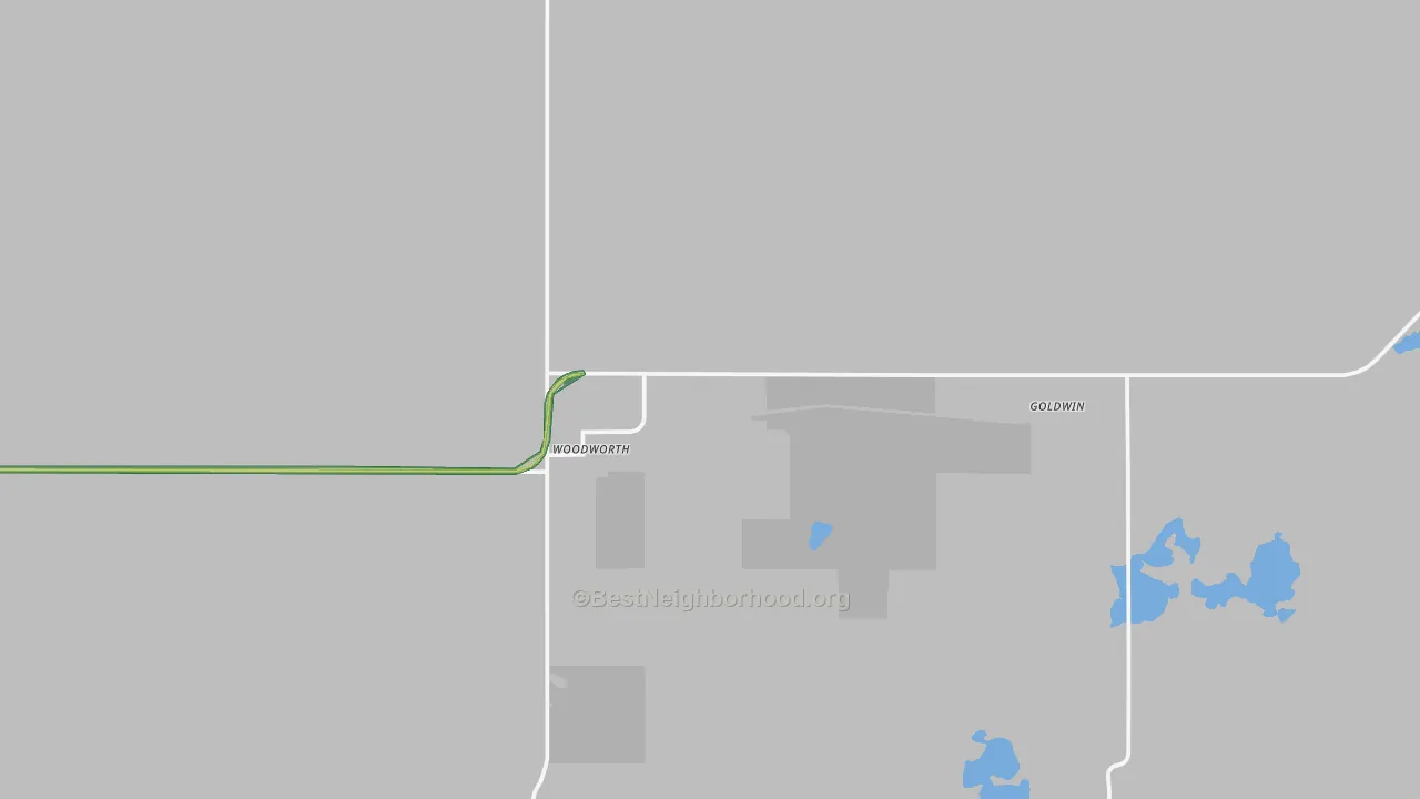Woodworth, ND Map of Noise Levels in Woodworth