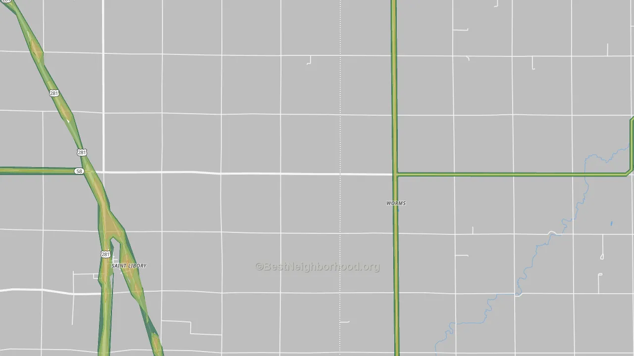 Worms, NE Map of Noise Levels in Worms