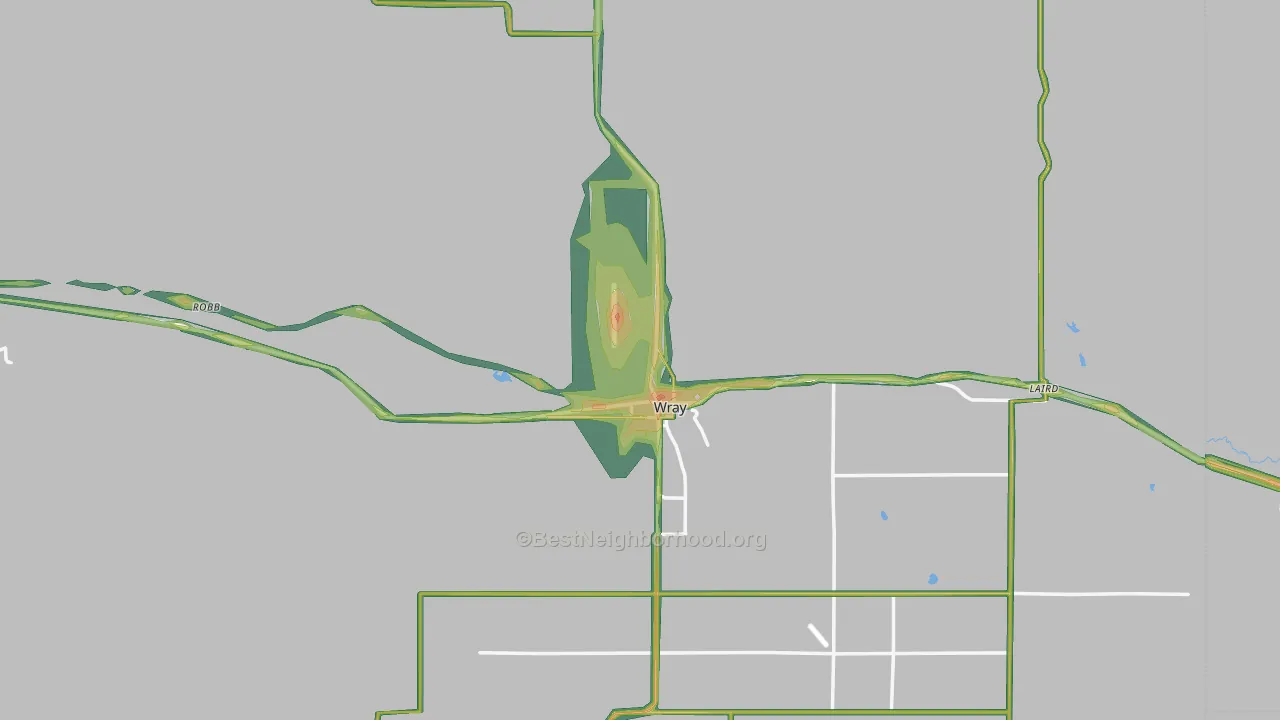 Wray, CO Map of Noise Levels in Wray