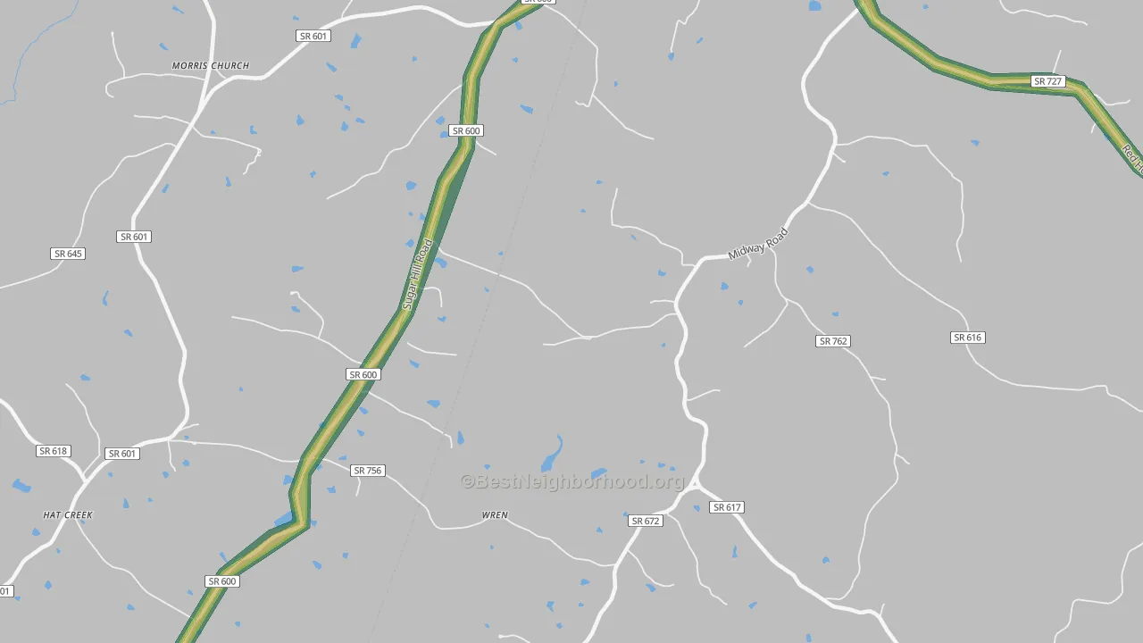 Wren, VA Map of Noise Levels in Wren