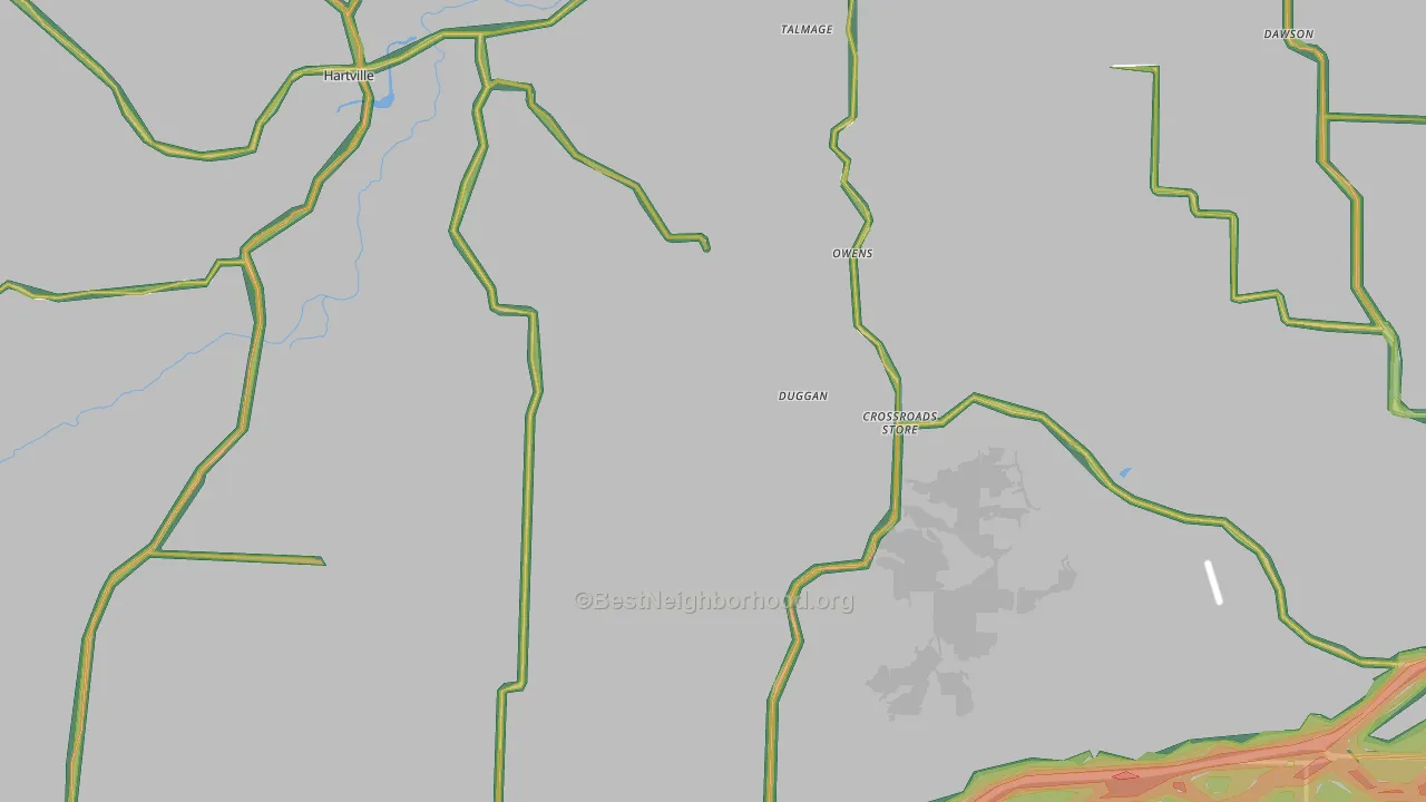 Wright County, MO Map of Noise Levels in Wright County