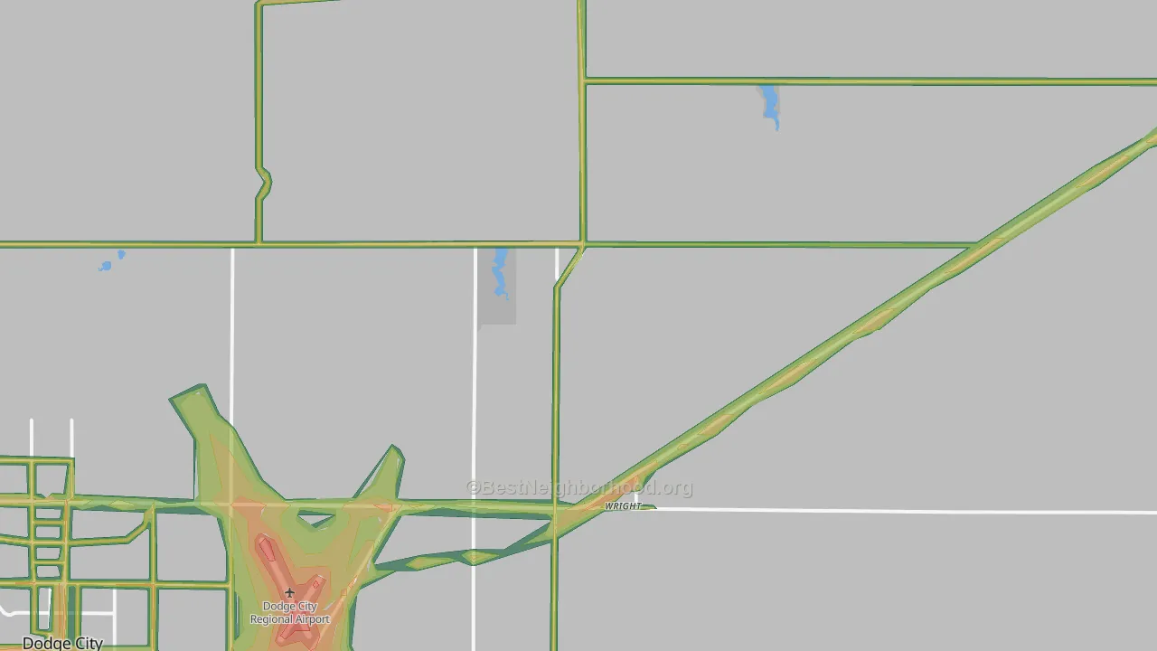 Wright, KS Map of Noise Levels in Wright