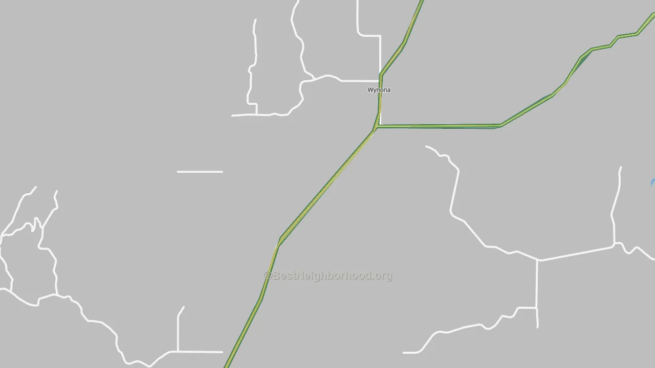 Wynona, OK Map of Noise Levels in Wynona
