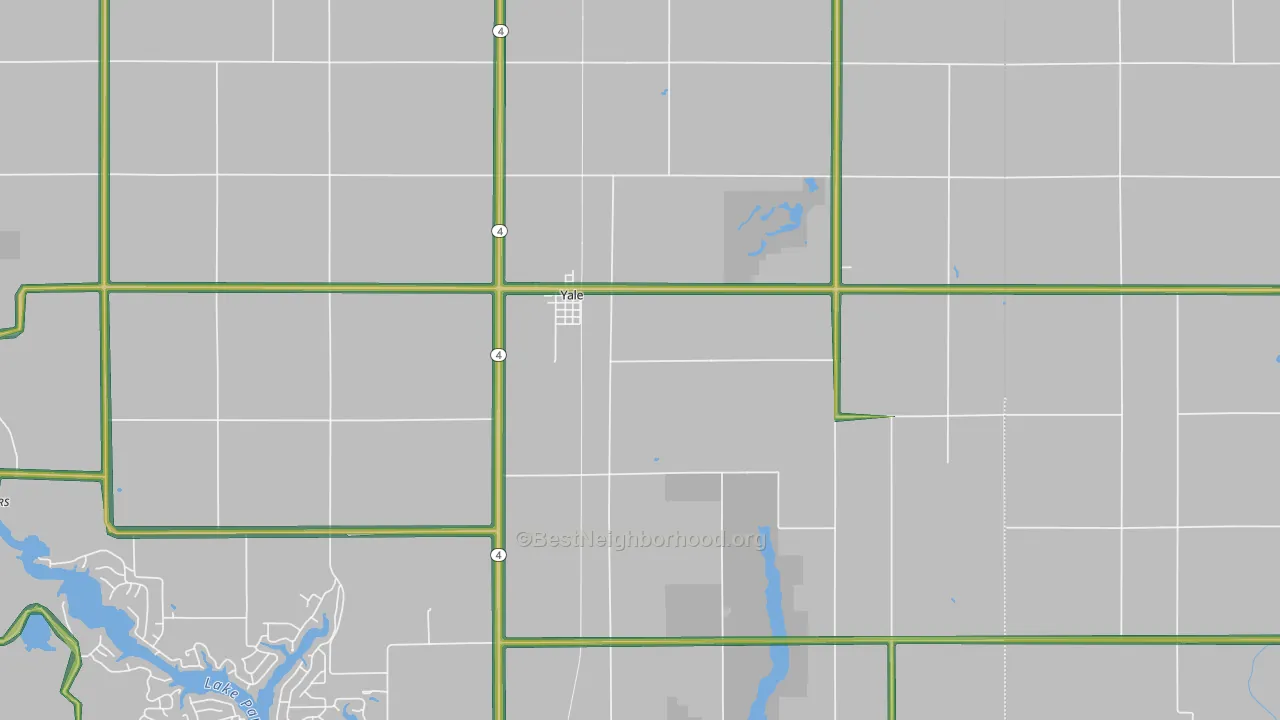 Yale, IA Map of Noise Levels in Yale