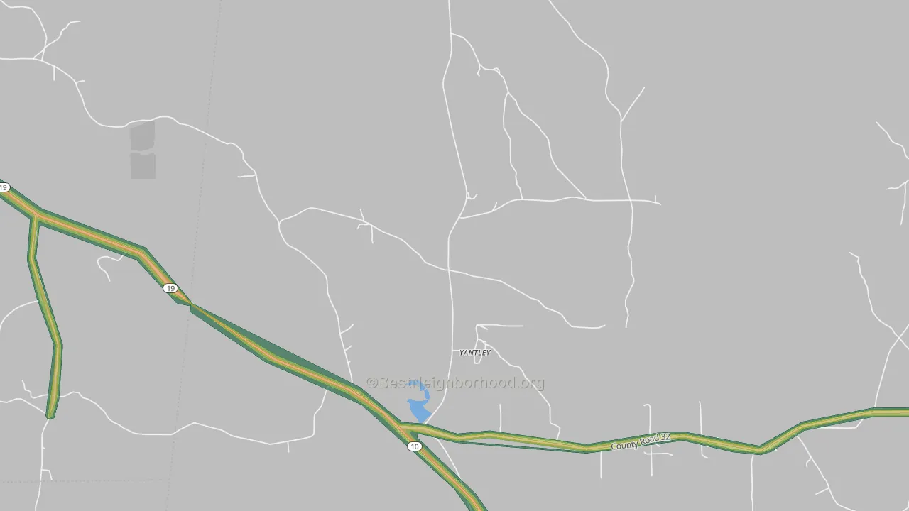 Yantley, AL Map of Noise Levels in Yantley