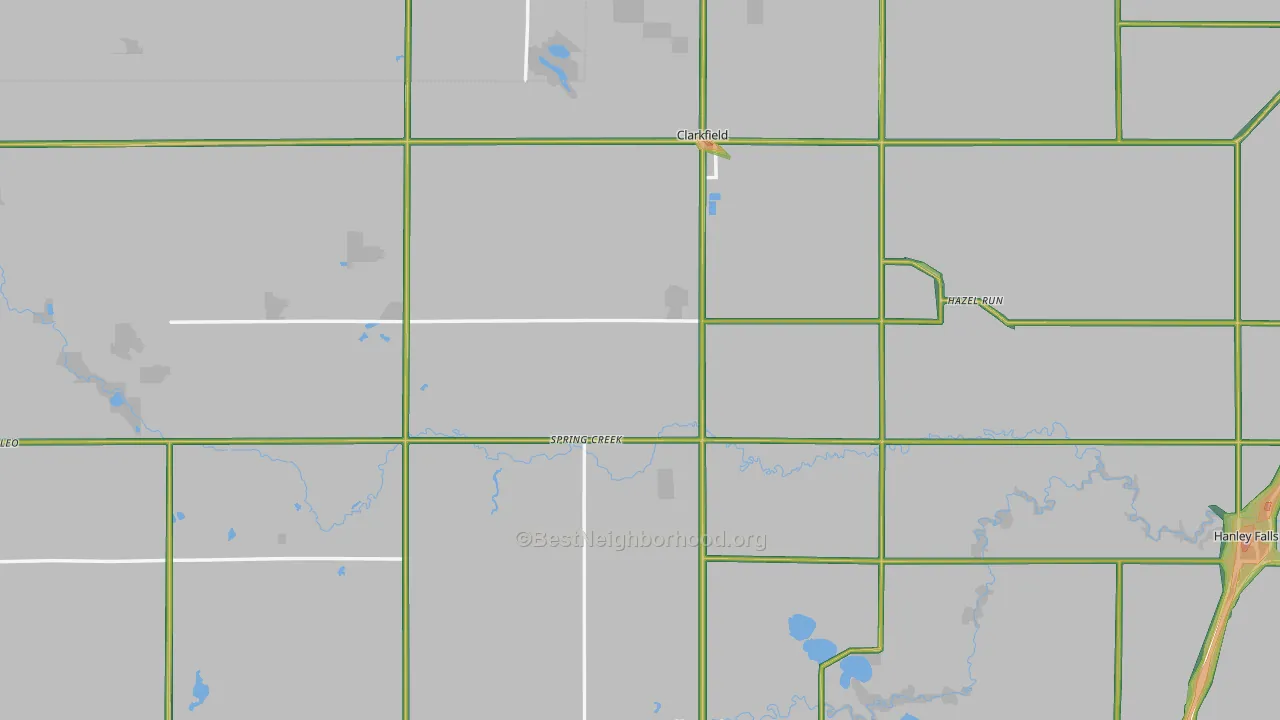 Yellow Medicine County, MN Map of Noise Levels in Yellow Medicine County