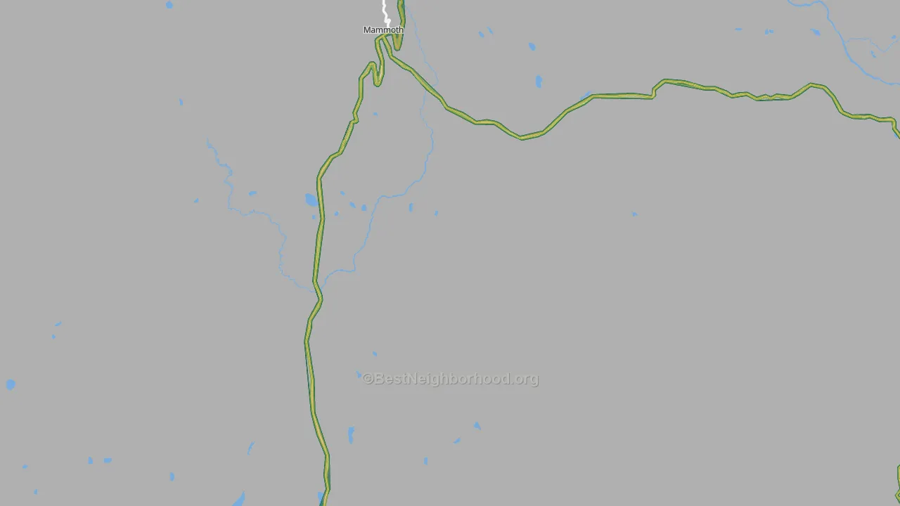 Yellowstone National Park, WY Map of Noise Levels in Yellowstone National Park
