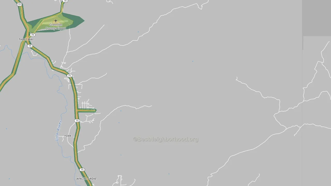 York, AZ Map of Noise Levels in York