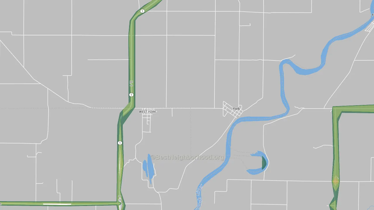 York, IL Map of Noise Levels in York
