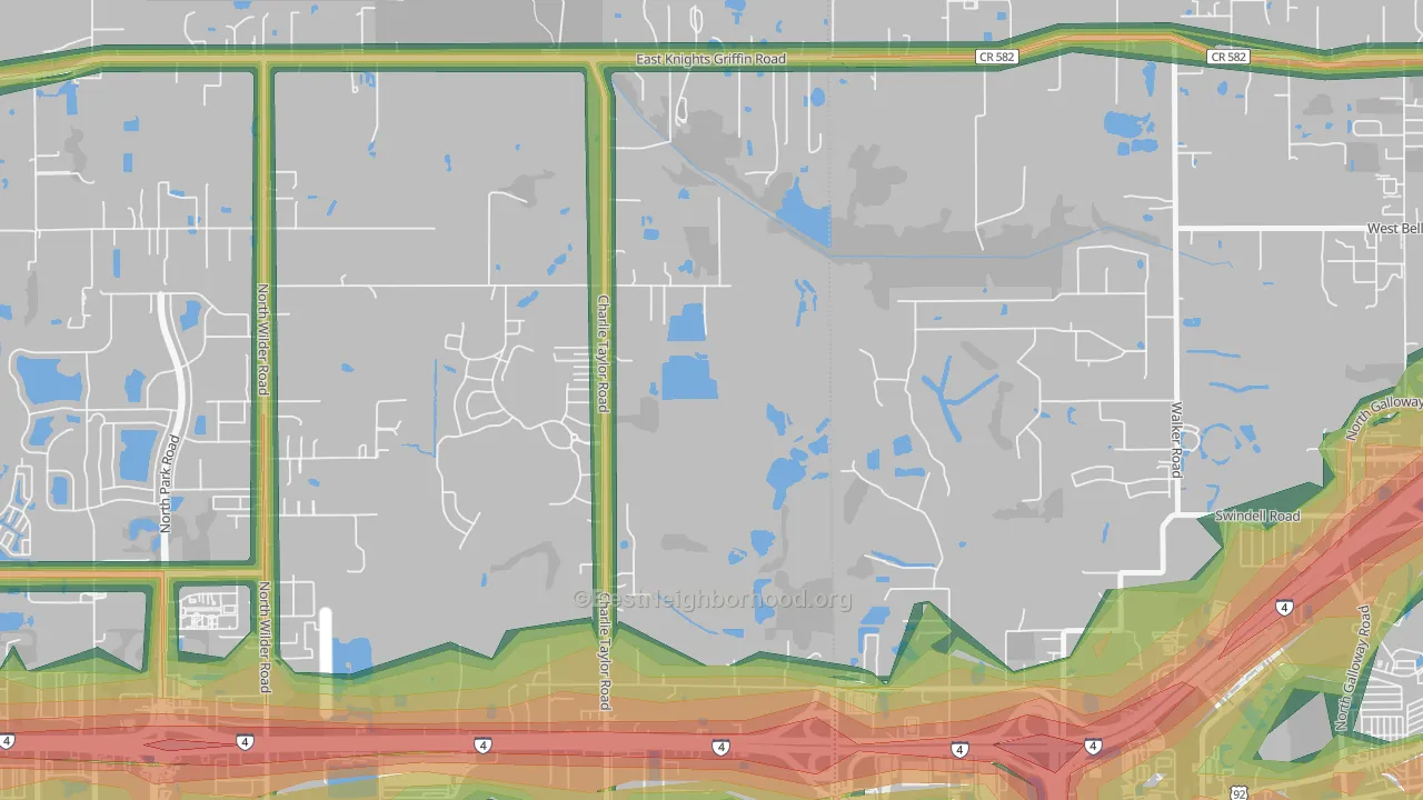 Youmans, FL Map of Noise Levels in Youmans
