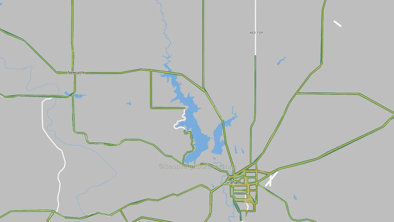 Young County, TX Map of Noise Levels in Young County
