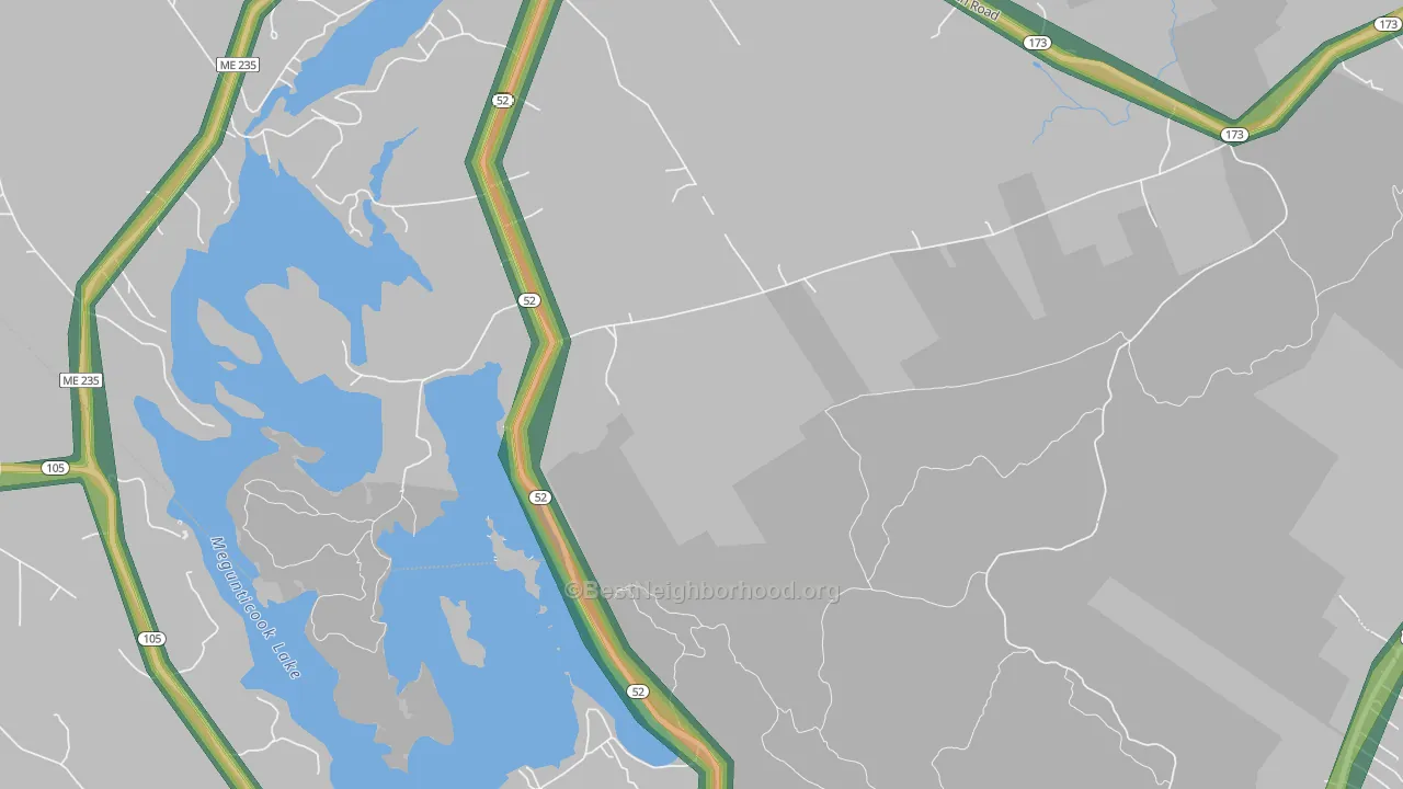 Youngtown, ME Map of Noise Levels in Youngtown
