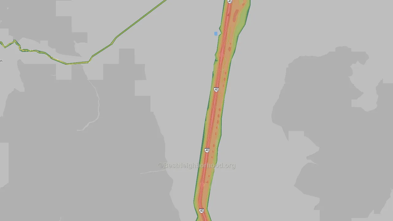 Yucca, AZ Map of Noise Levels in Yucca