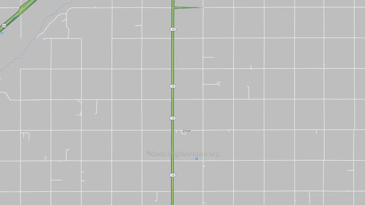 Zook, KS Map of Noise Levels in Zook