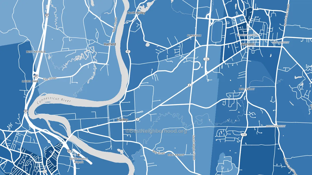 01035, MA block-group political-lean map