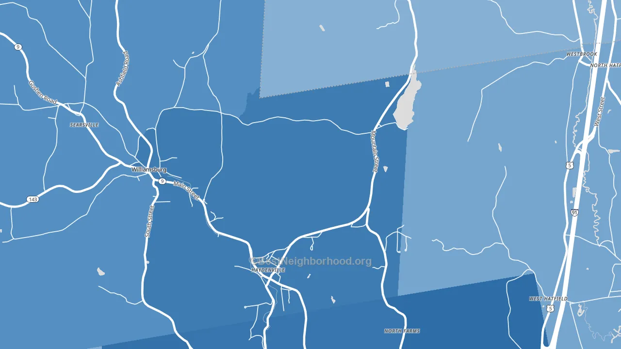 01039, MA block-group political-lean map