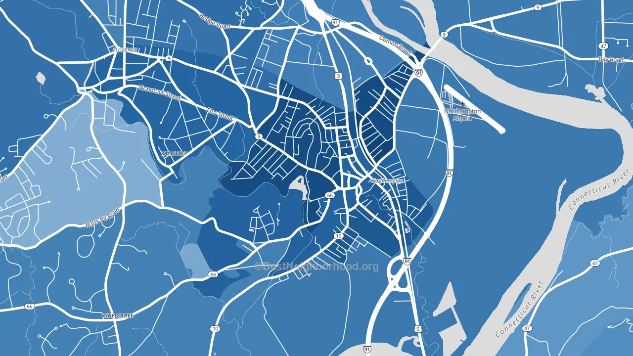 01063, MA block-group political-lean map