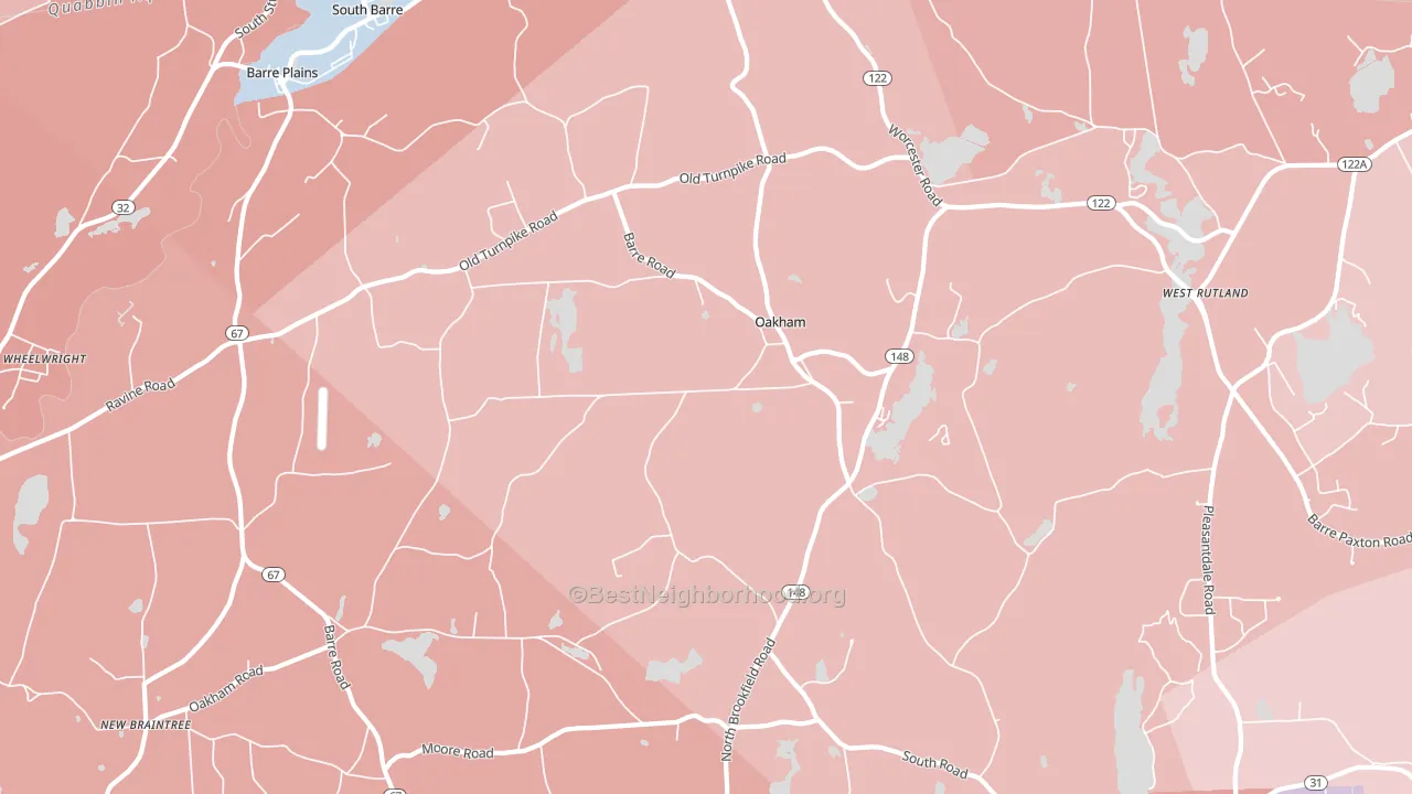 01068, MA block-group political-lean map