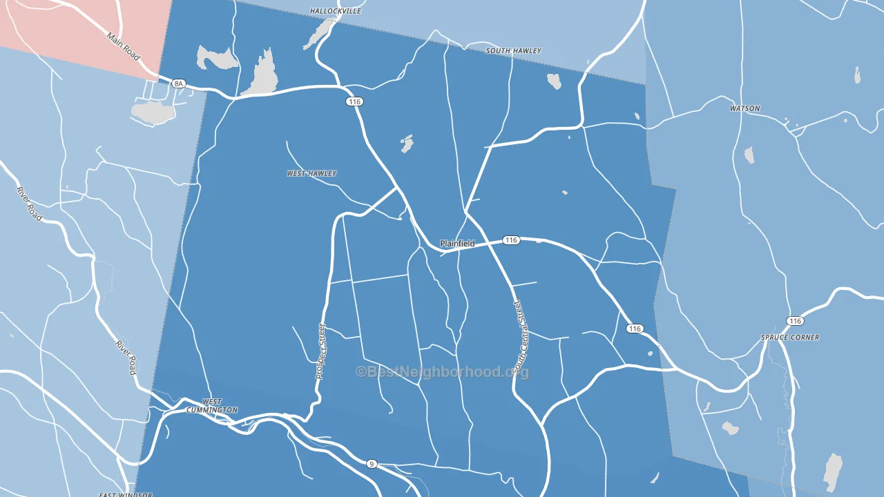01070, MA block-group political-lean map