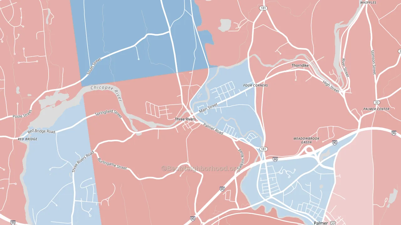 01080, MA block-group political-lean map