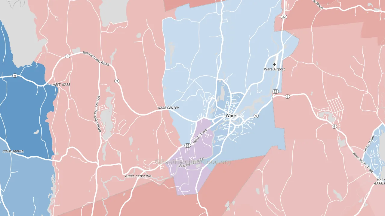 01082, MA block-group political-lean map